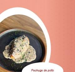 Pechuga de Pollo con crema de hongos